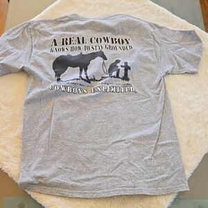 Gray Cowboys Unlimited Graphic T-Shirt